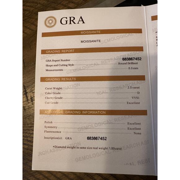 2 Carat Floral Moissanite Ring - Picture 3 of 12